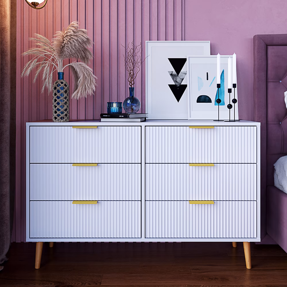 Comodă Velvet Duo White Gold