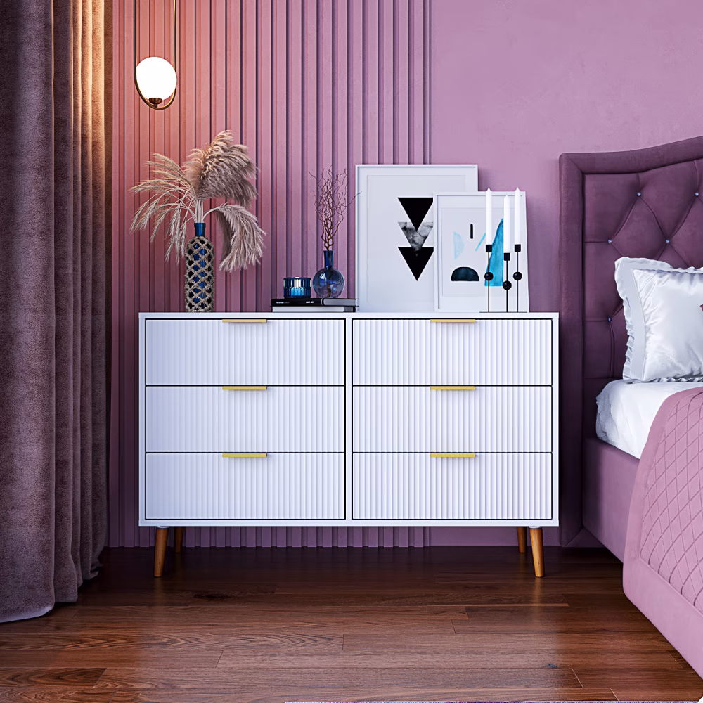 Comodă Velvet Duo White Gold 2