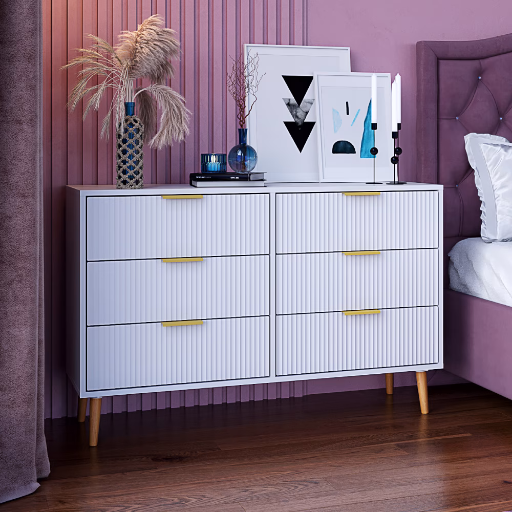Comodă Velvet Duo White Gold 3