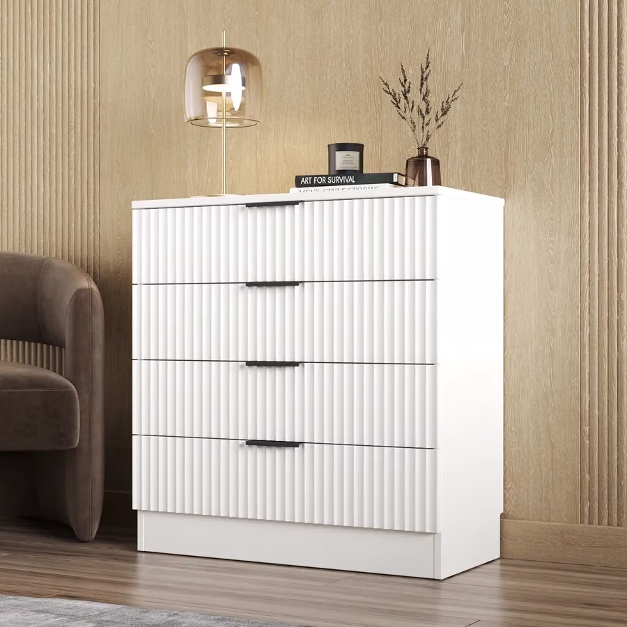 Comodă Velvet Slim White Black 2