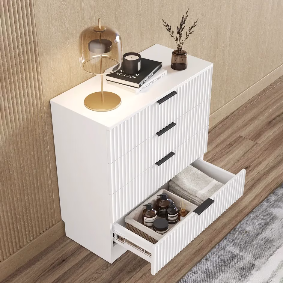 Comodă Velvet Slim White Black 4