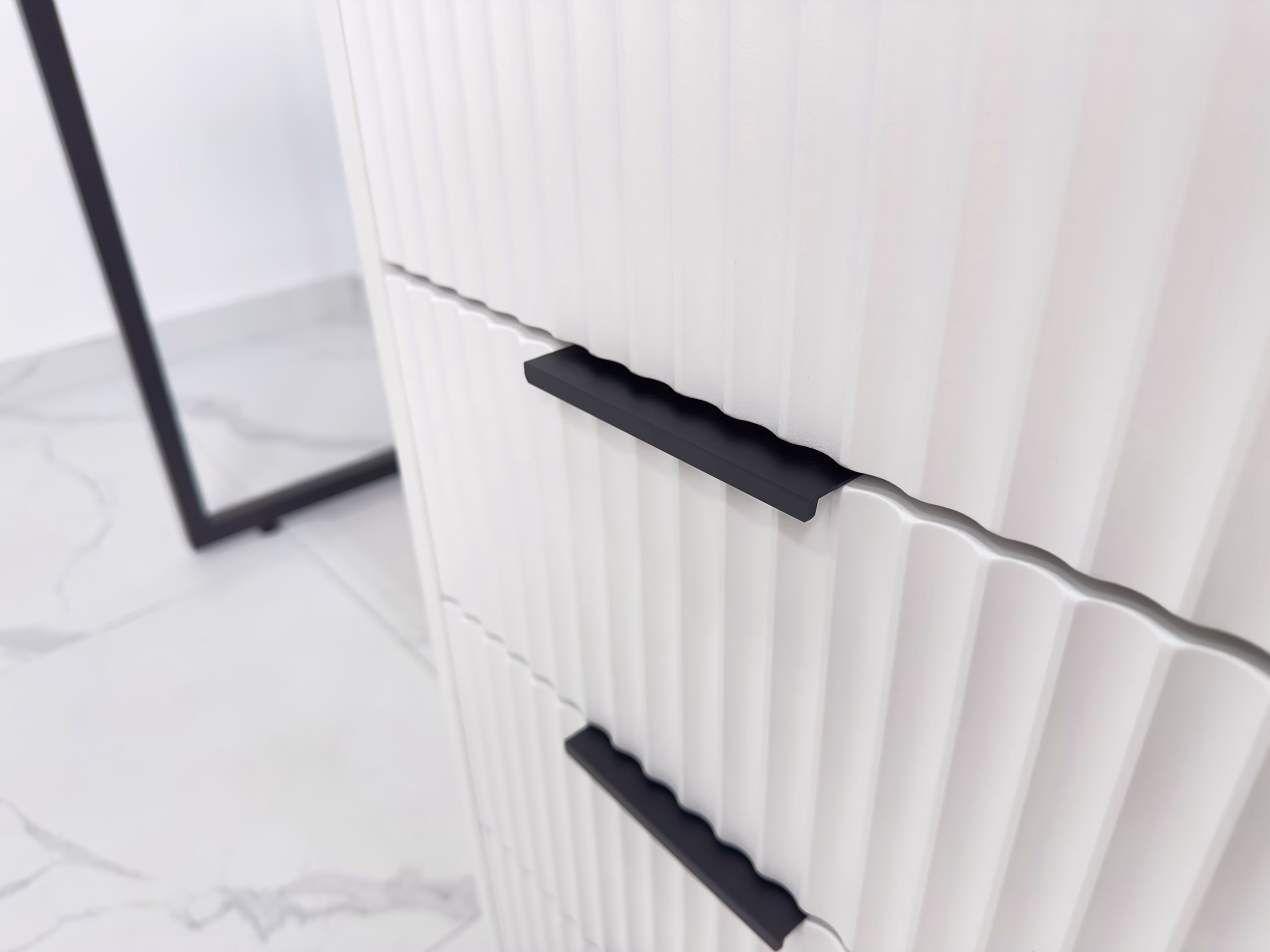 Masă de birou Velvet White Black 6